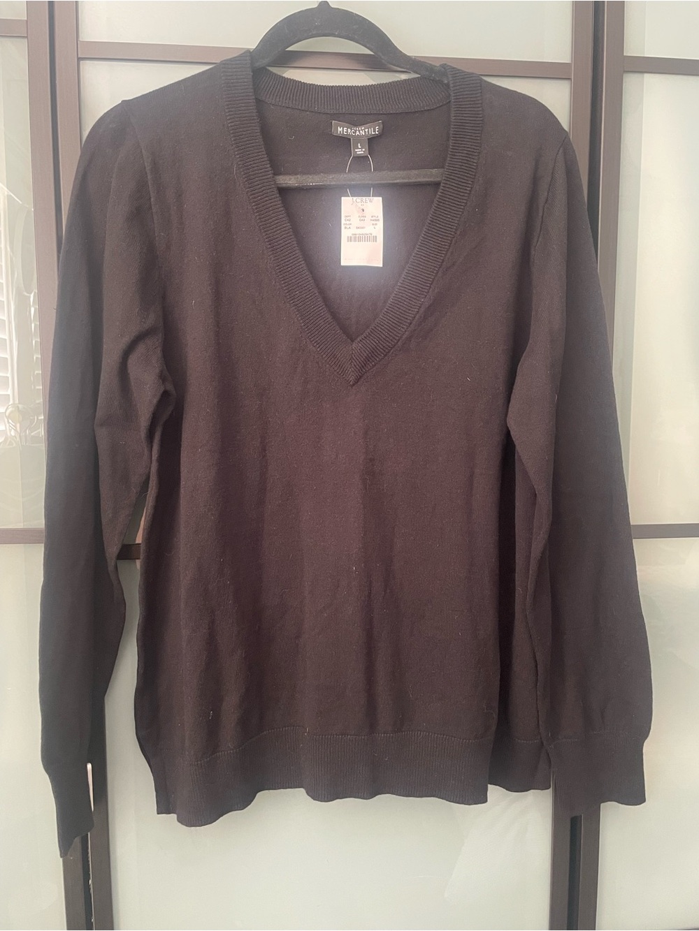 J. Crew Black V-Neck Women's Sweater 100% cotton